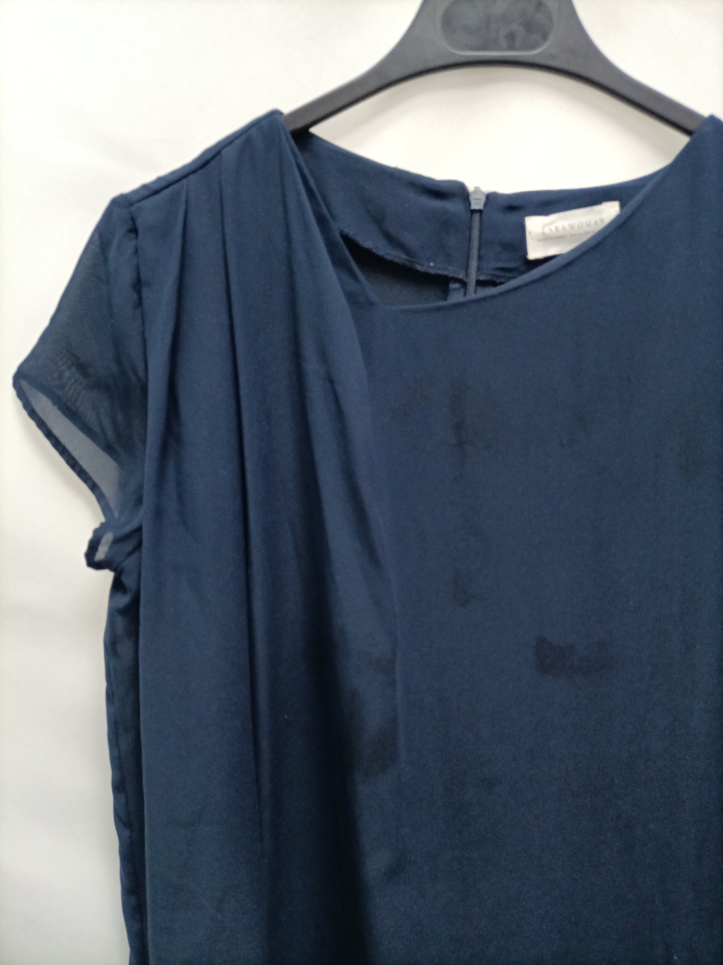 ZARA. Vestido azul corto T.m