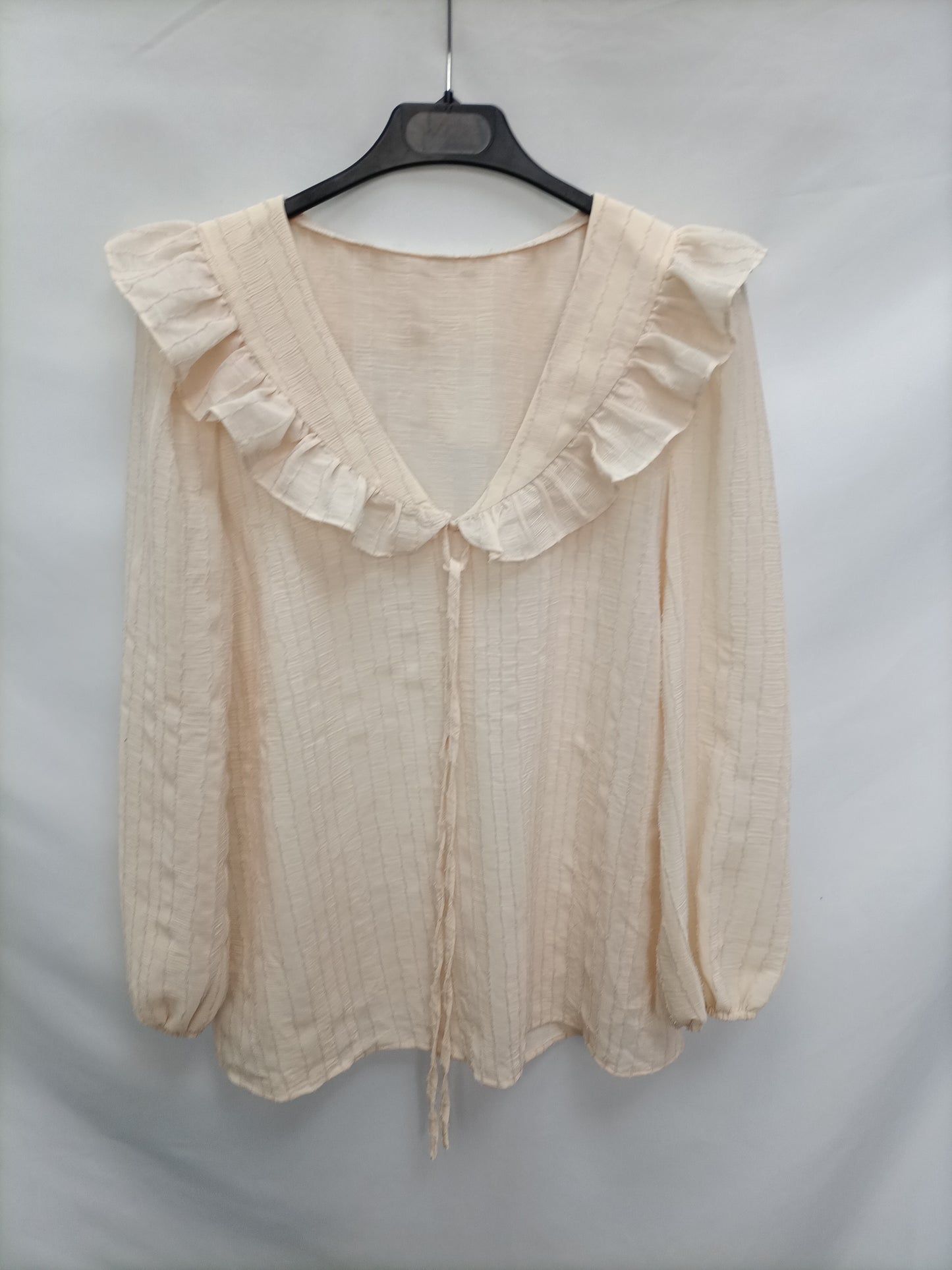 OTRAS. Blusa beige cuello bebé T.u(m)