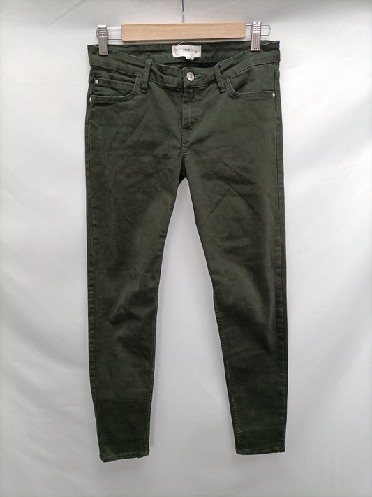 MANGO. Vaqueros verde militar