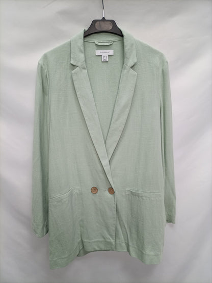 PRIMARK. Blazer fluida verde T.38