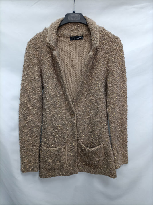 LIU JO. Chaqueta camel tweed T.38