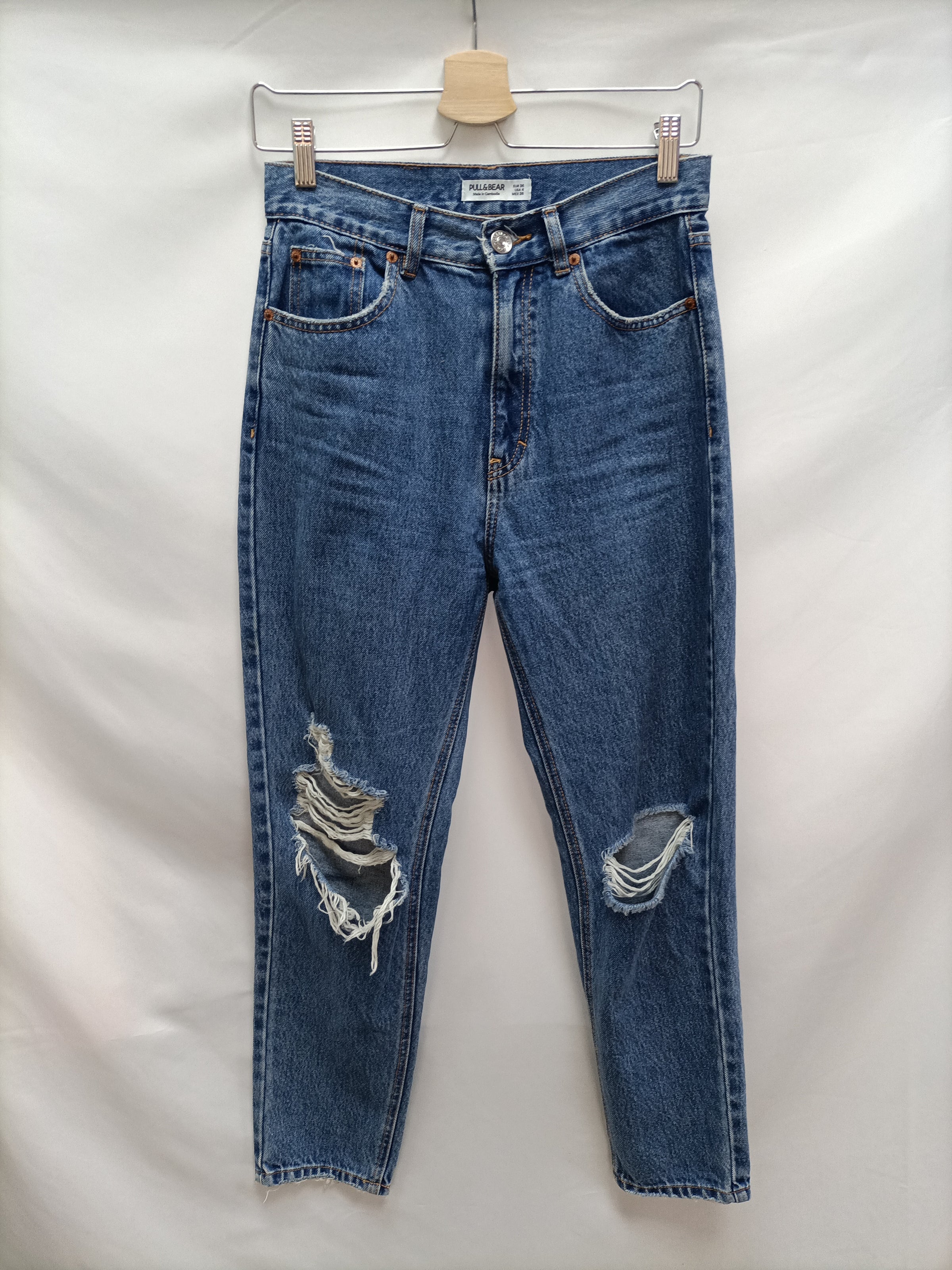 Jeans rectos rotos - PULL&BEAR