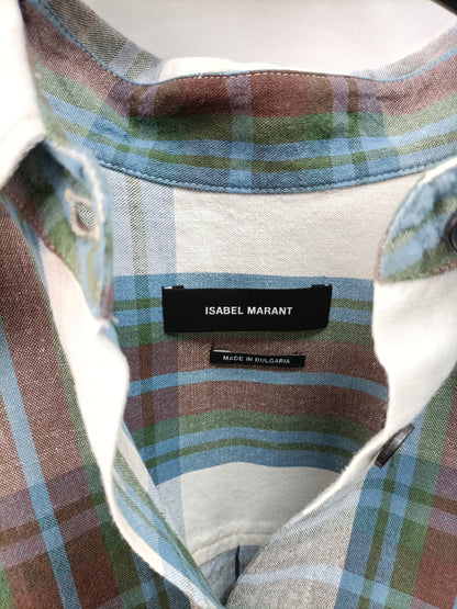 ISABEL MARANT. Camisa corta cuadros T.34