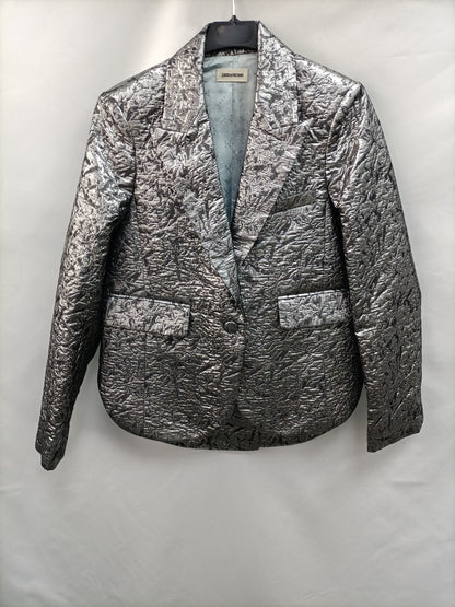 ZADIG& VOLTAIRE.Blazer plateada T.36