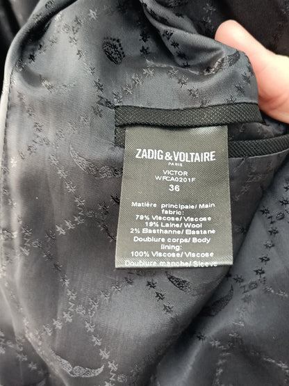 ZADIG &VOLTAIRE. Blazer negra  T.36