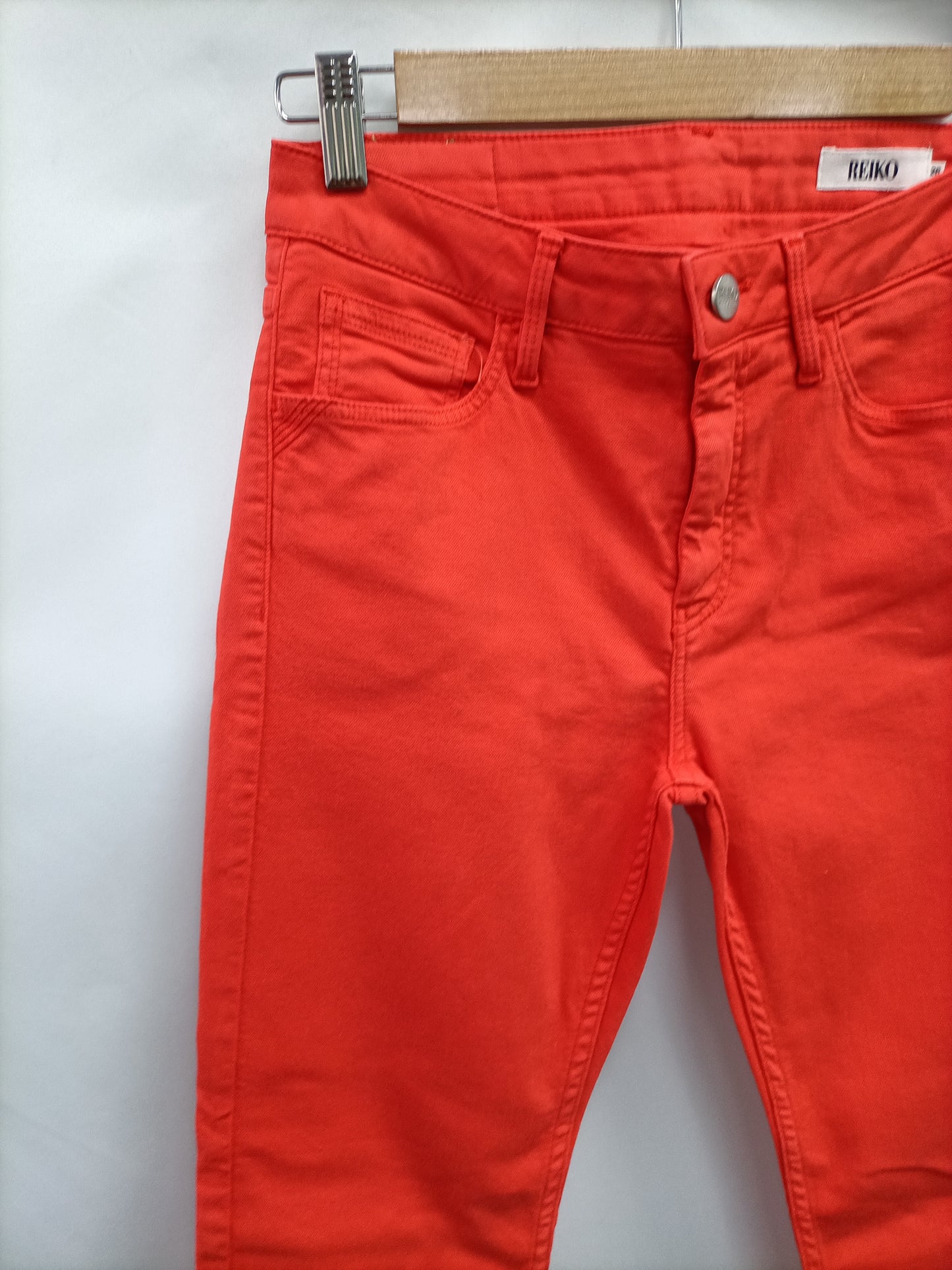 REIKO. Pantalón denim naranja  T.26(34)