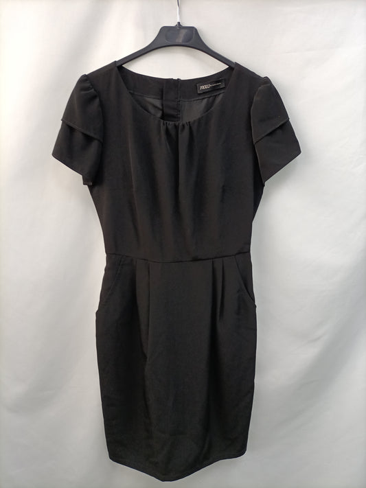 NOW BY MARIA FREYRE. Vestido negro de vestir T.38