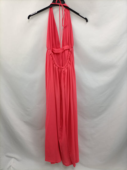 OTRAS. Vestido largo coral T.u(s)