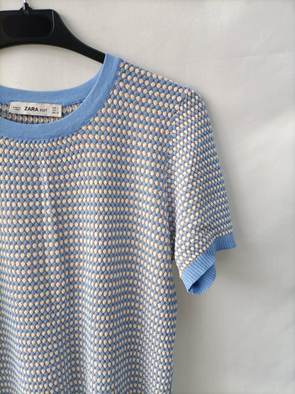 ZARA. Top punto retro T.l