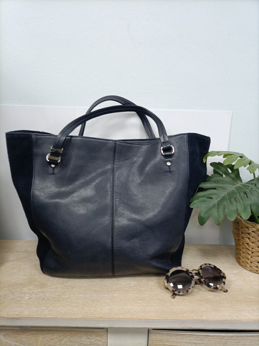 ZARA. Bolso shopper azul