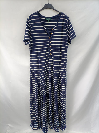 RALPH LAUREN. Vestido rayas marineras T.xl