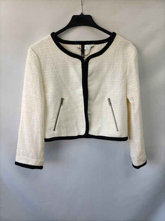 H&M. Chaqueta tweed T.40