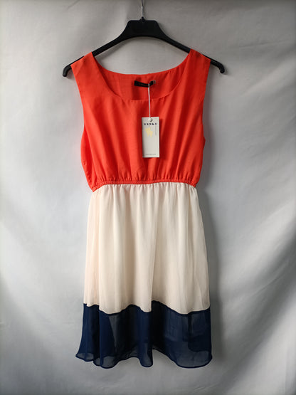 TENKI. Vestido tricolor T.m