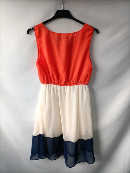 TENKI. Vestido tricolor T.m