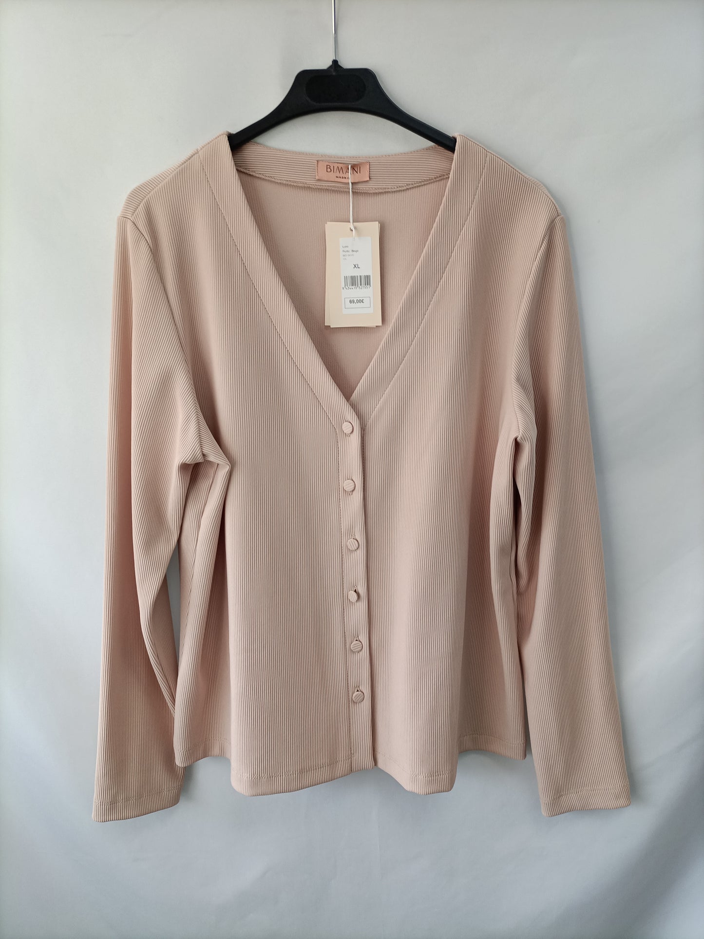 BIMANI. Top/chaqueta beige T.xl