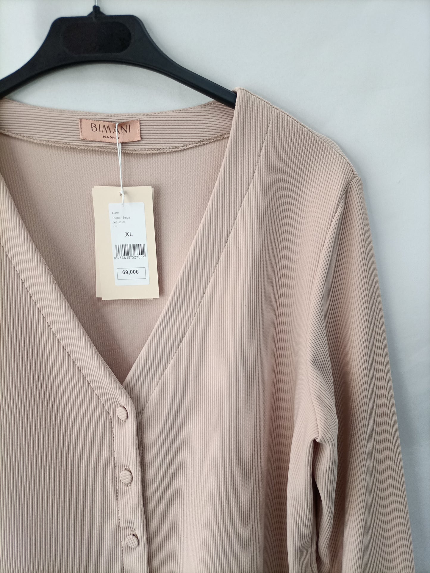 BIMANI. Top/chaqueta beige T.xl