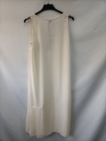 LE COEUR. Vestido midi blanco T.s