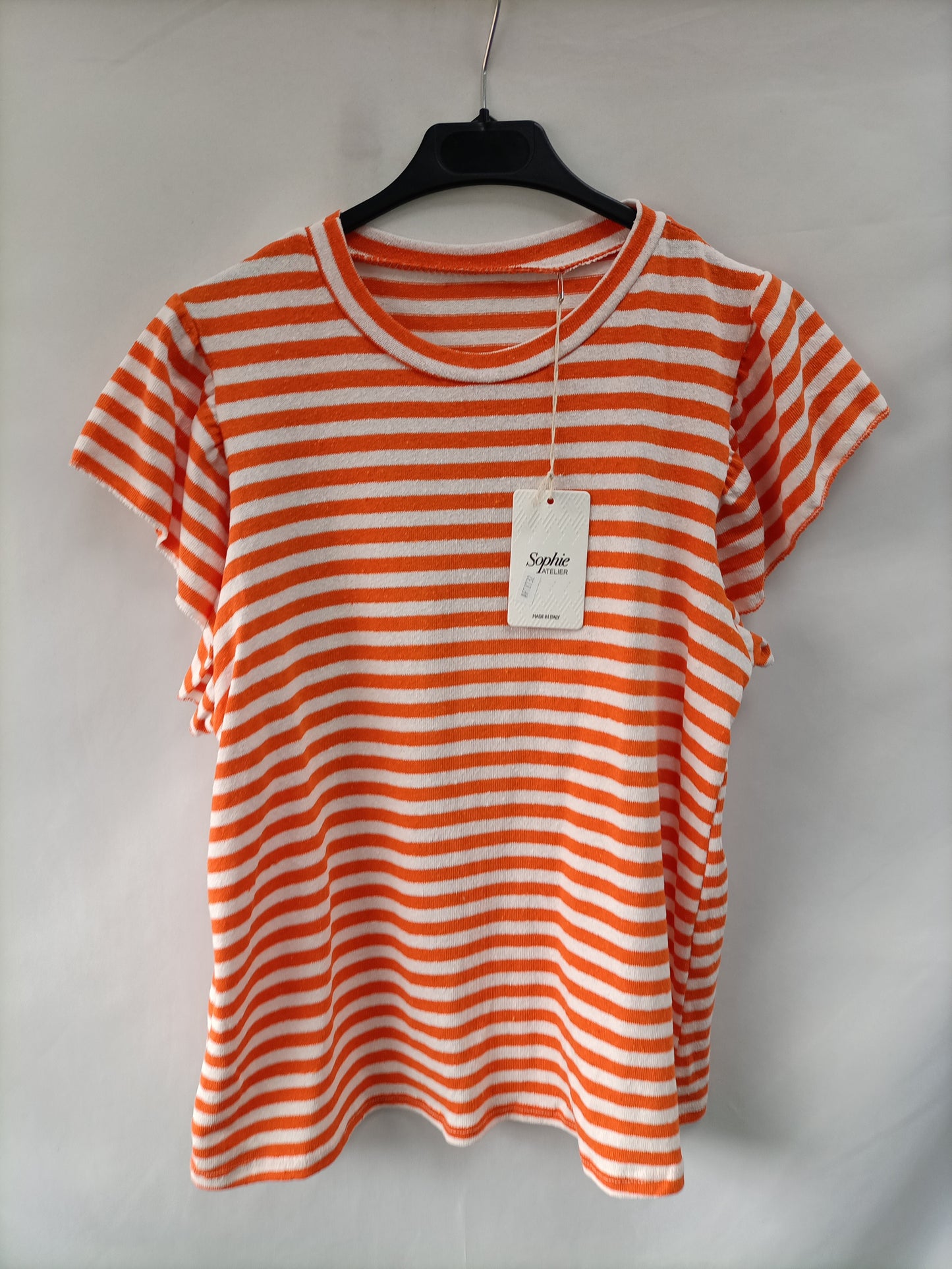 SOPHIE. Camiseta rayas naranja Tu(m)