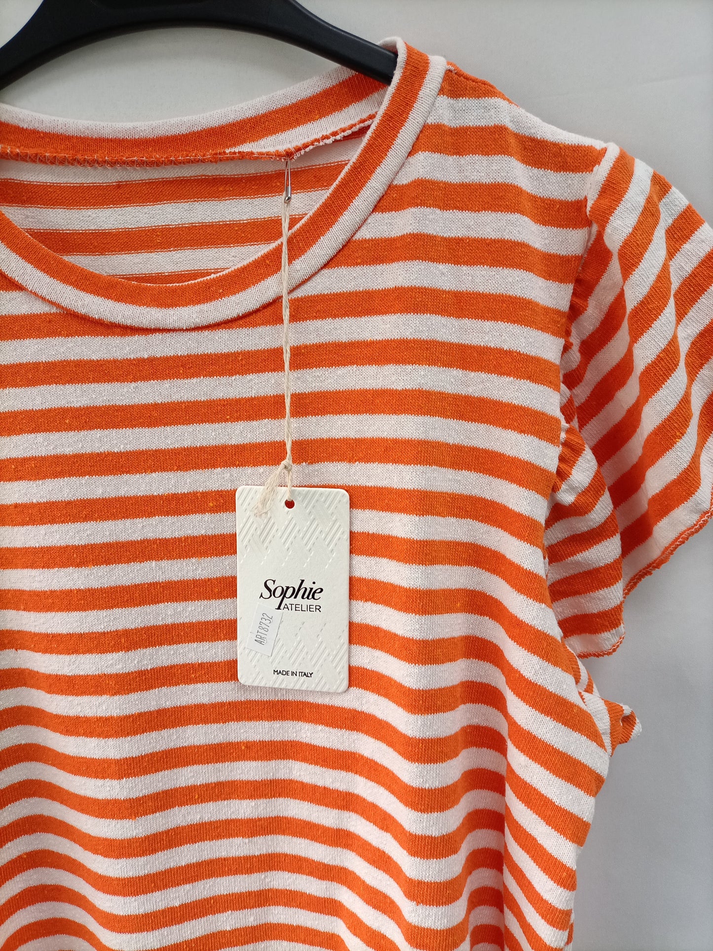 SOPHIE. Camiseta rayas naranja Tu(m)