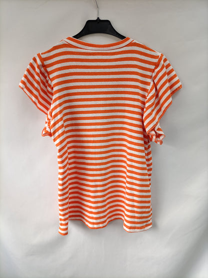 SOPHIE. Camiseta rayas naranja Tu(m)