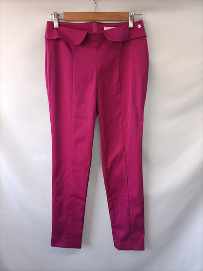 PEDRO DEL HIERRO. Pantalones rosas de vestir T.36