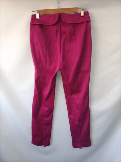 PEDRO DEL HIERRO. Pantalones rosas de vestir T.36