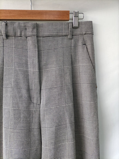 SPORTMAX CODE.Pantalones anchos pata de gallo T.38