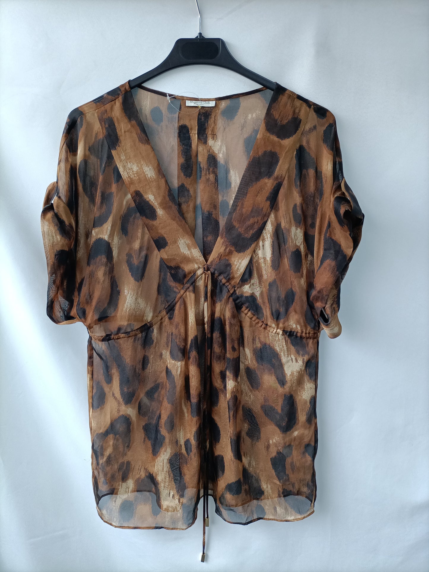 MASSIMO DUTTI. Blusa fluida animal print T.u (m)