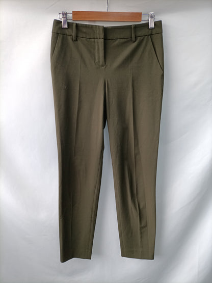 STEFANEL.Pantalones verdes pinzas T.34