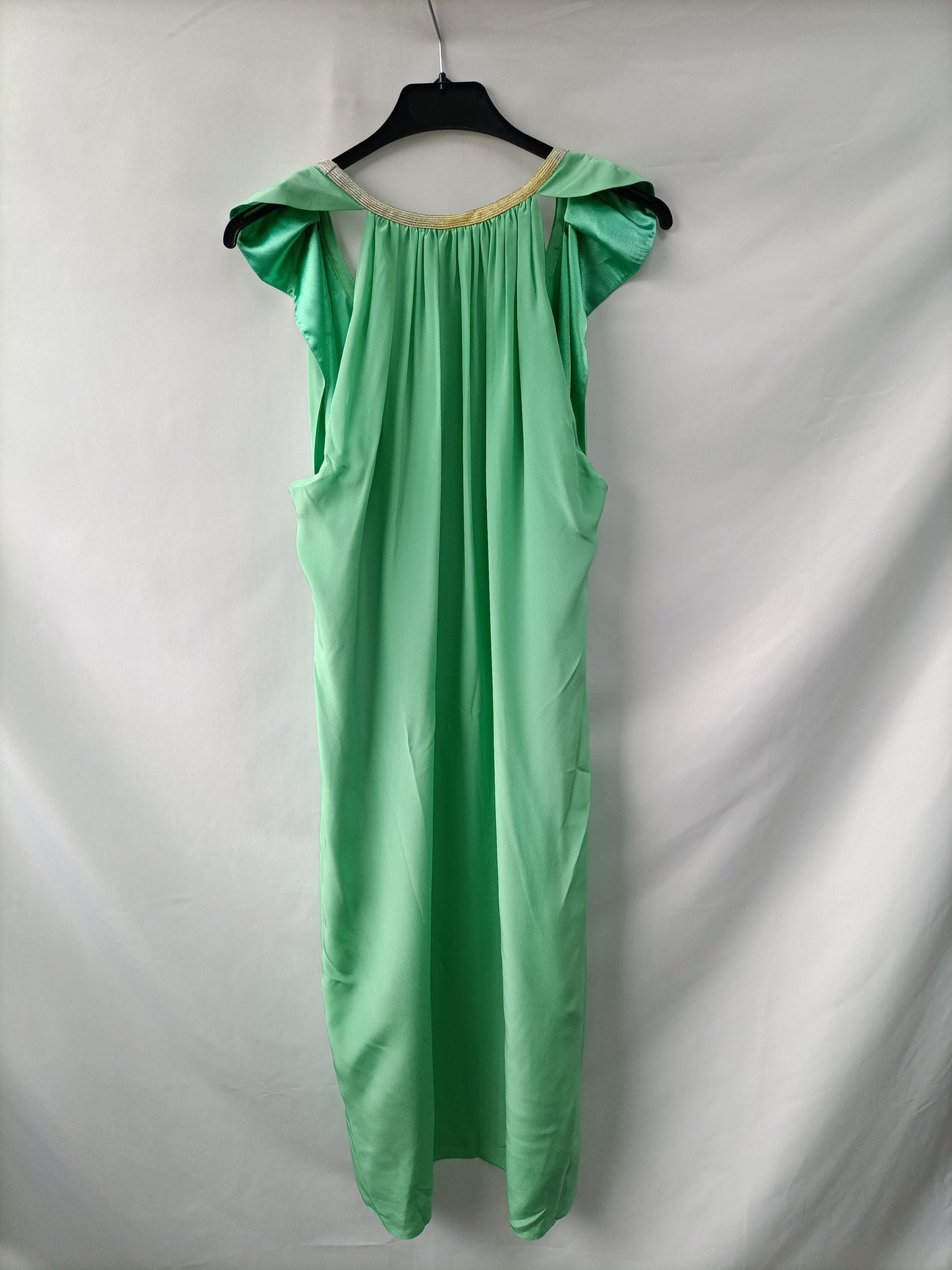 HOSS INTROPIA.Vestido largo verde T.44