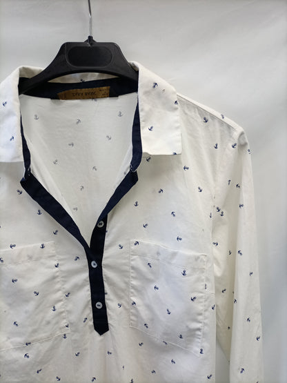 ZARA. Camisa anclas T.m