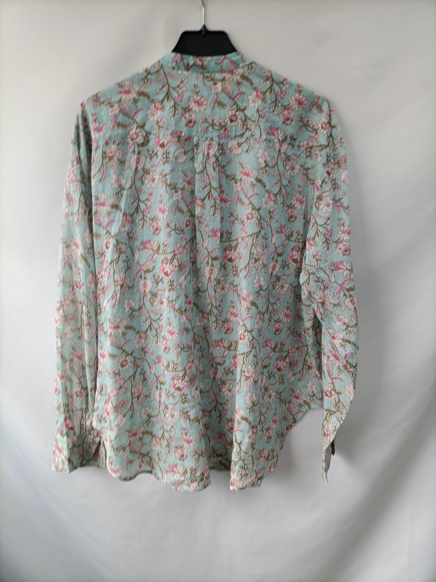 ISABEL MARANT. Blusa azul flores T.38