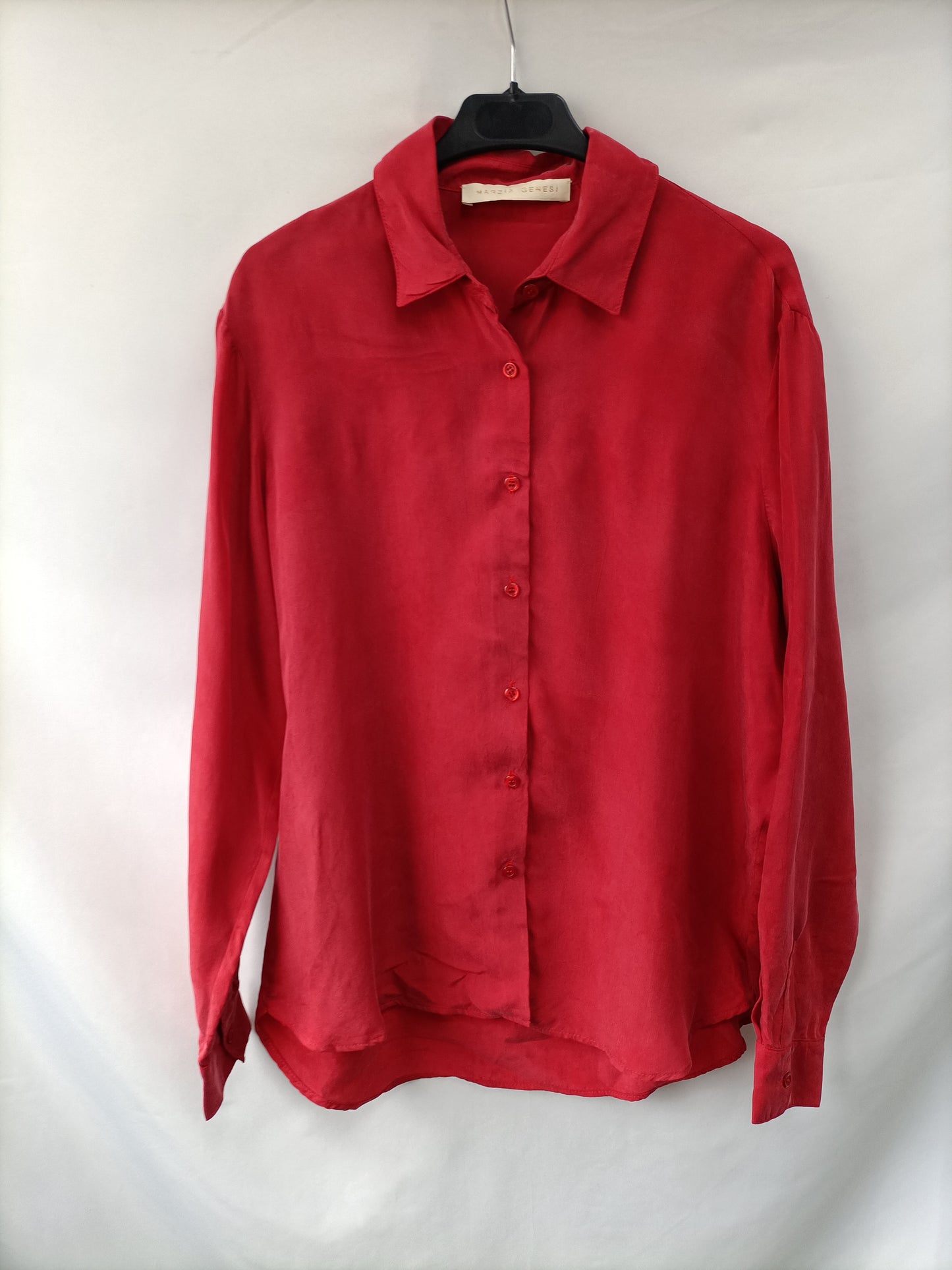 MARCIA GENESI. Blusa roja fluida T.38