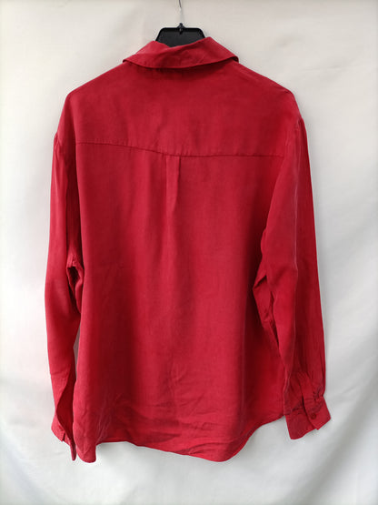 MARCIA GENESI. Blusa roja fluida T.38