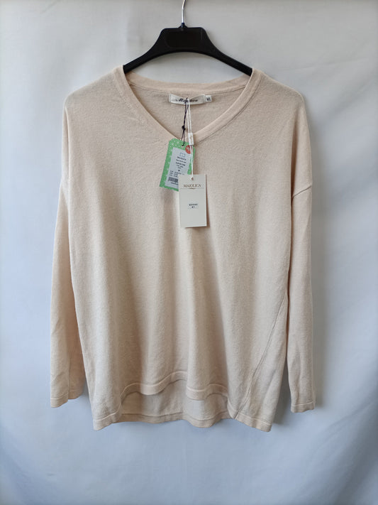 MAJOLICA.Jersey beige T.m/l