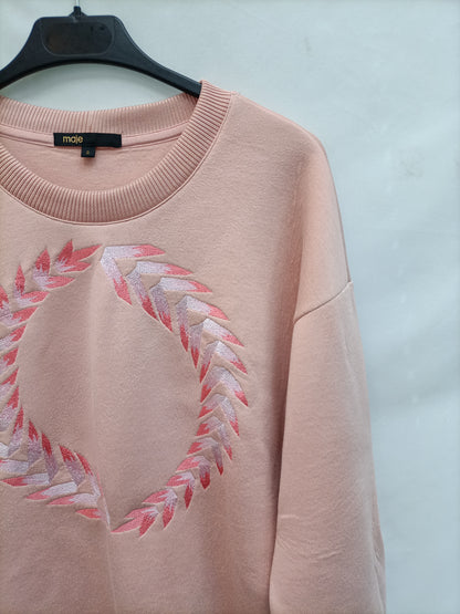 MAJE. Sudadera rosa T.2(m)