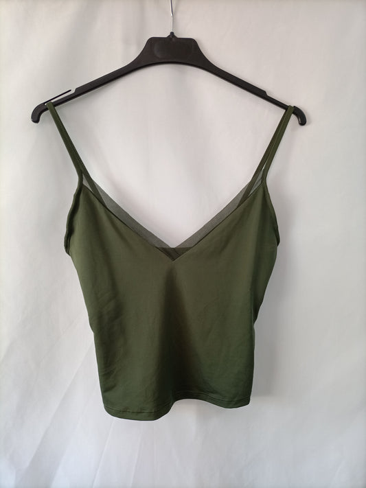 ZARA. Top verde elástico T.s