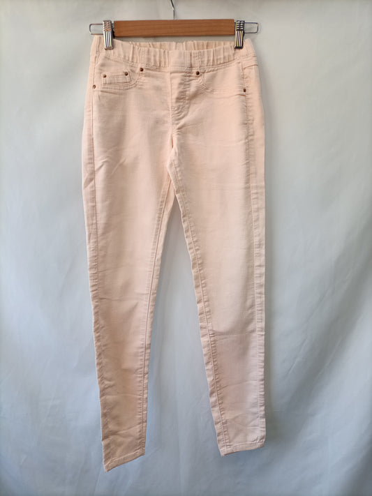 MANGO. Pantalon rosa palo pitillo T.34