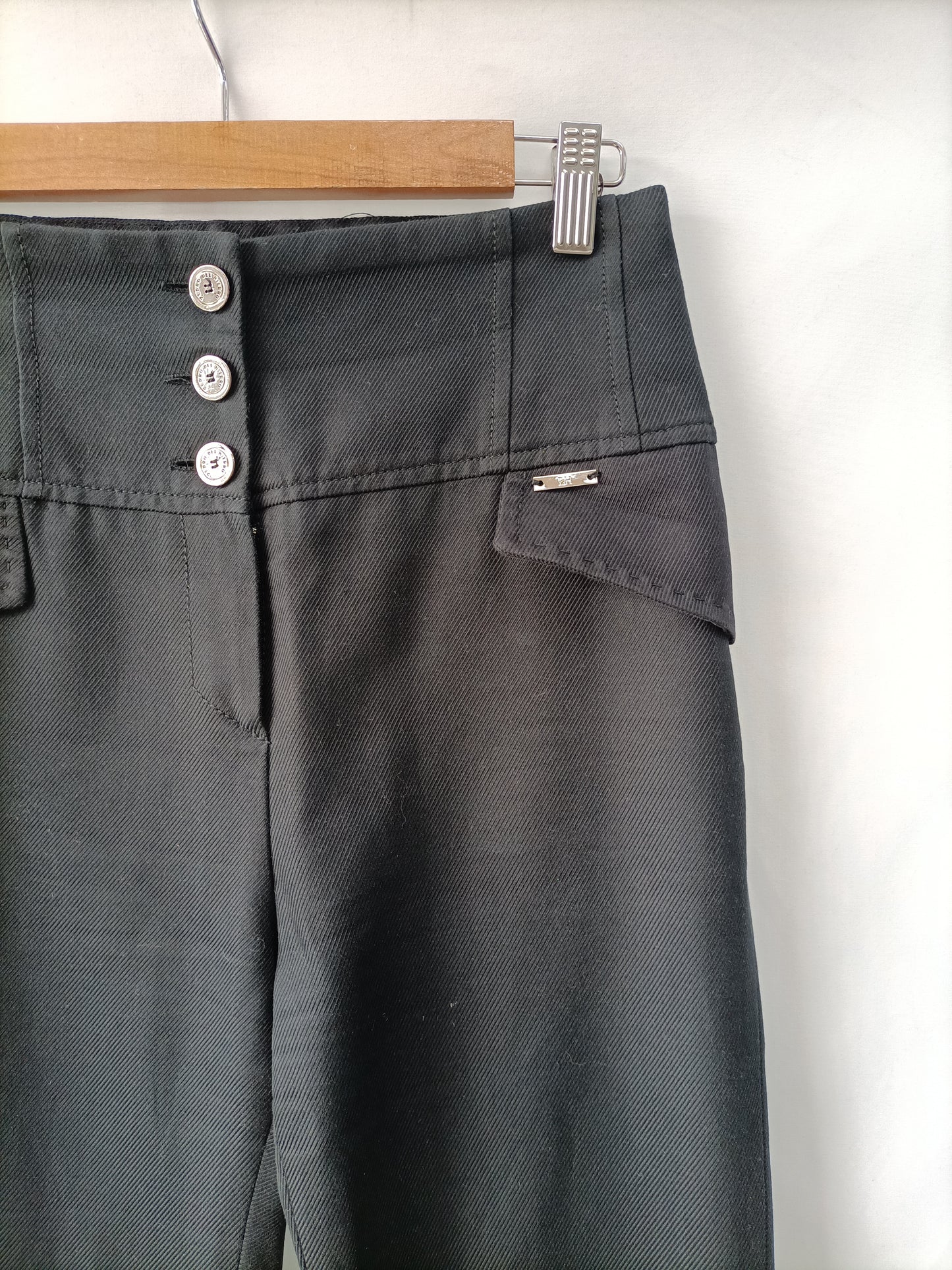 PEDRO DEL HIERRO. Pantalón azul Botones T.36