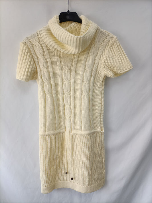 OTRAS. Vestido punto beige T.u(xs)