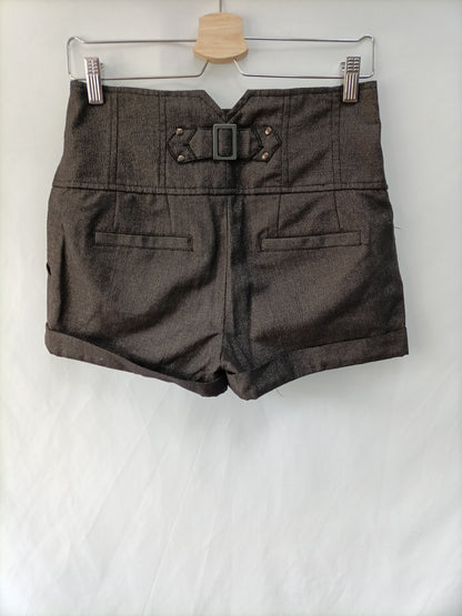 ZARA. Shorts gris hilos T.xs