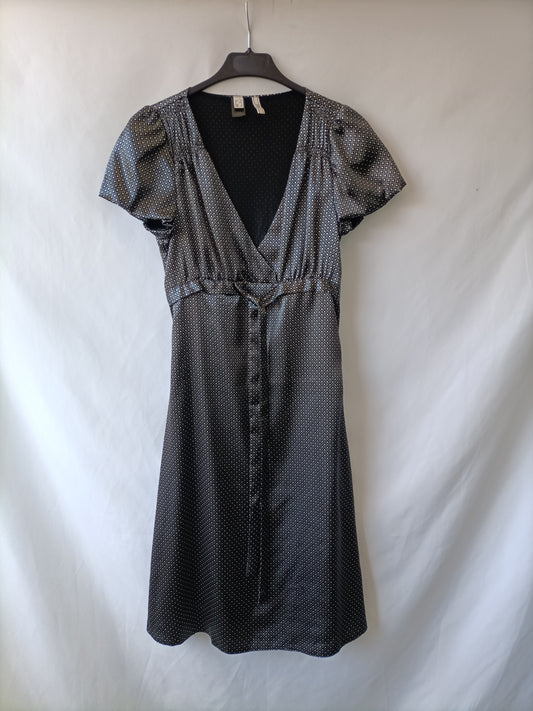 MANGO. Vestido gris rombos T.xs