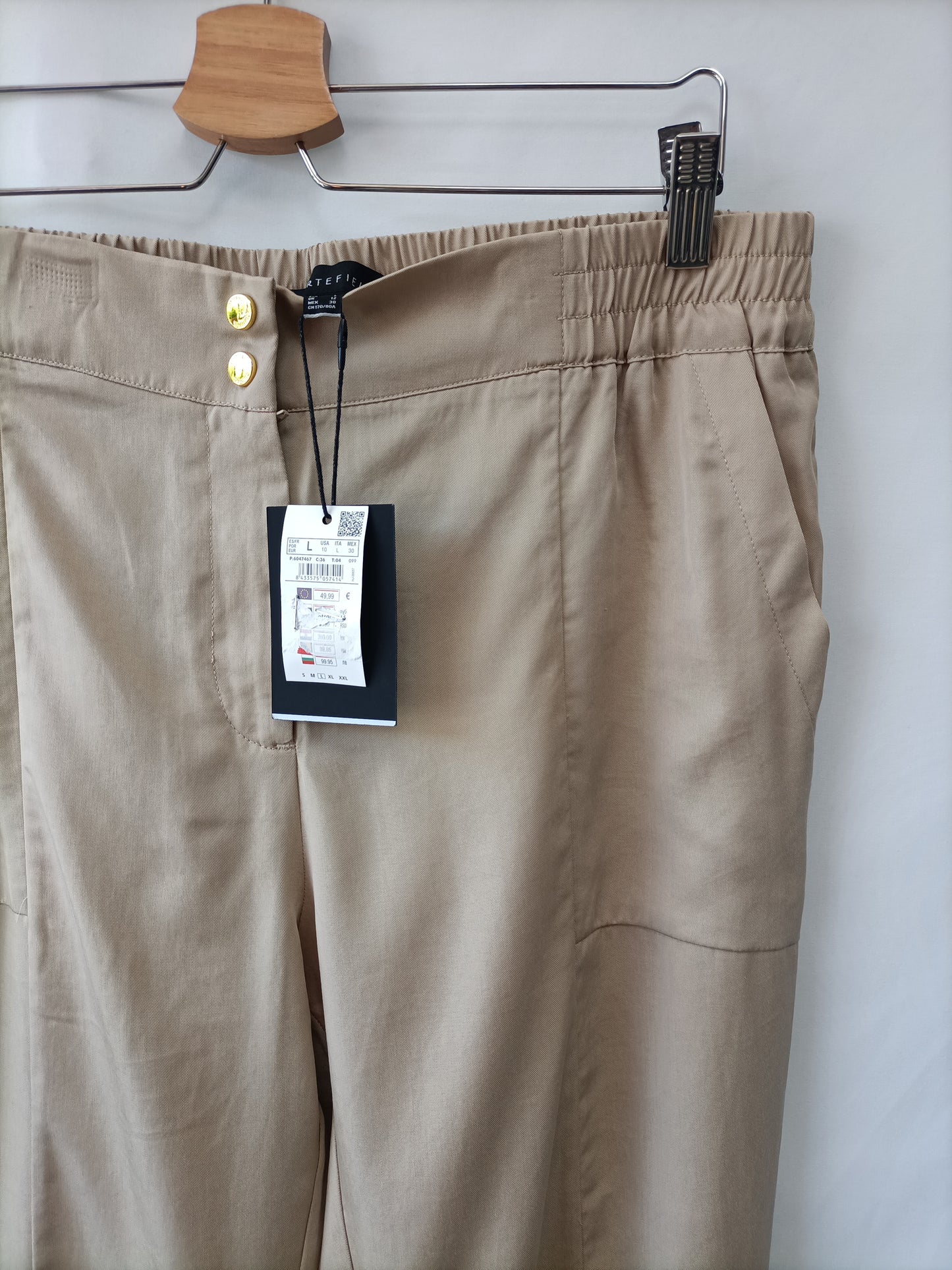 CORTEFIEL. Pantalón Fluido beige T.l