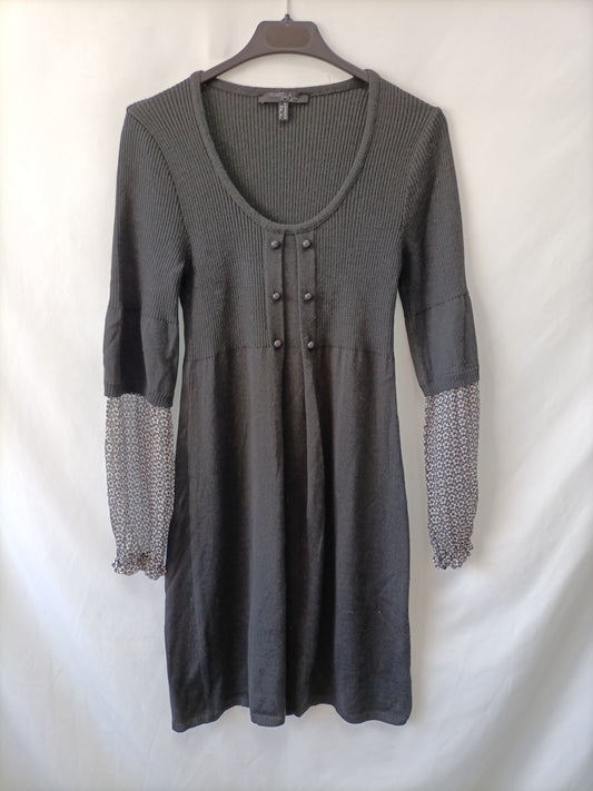 MARIELA ROSARI. Vestido gris punto T.42 (m)