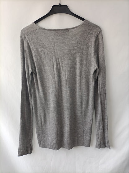 MANGO.  Jersey gris cashmere T.s