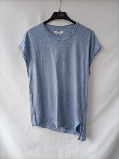 ISABEL MARANT ÉTOILE. Camiseta azul lino  T.s