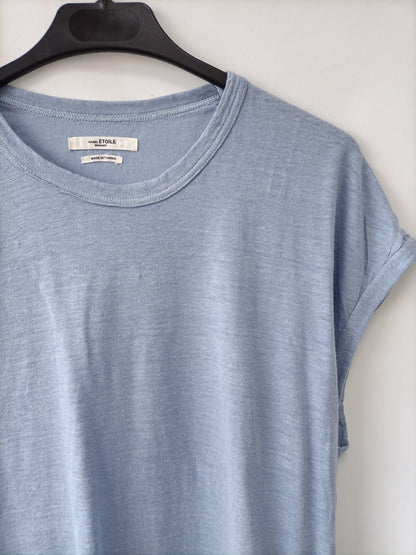 ISABEL MARANT ÉTOILE. Camiseta azul lino  T.s