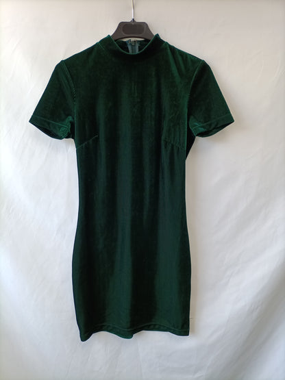 FOREVER21. Vestido terciopelo verde T.s