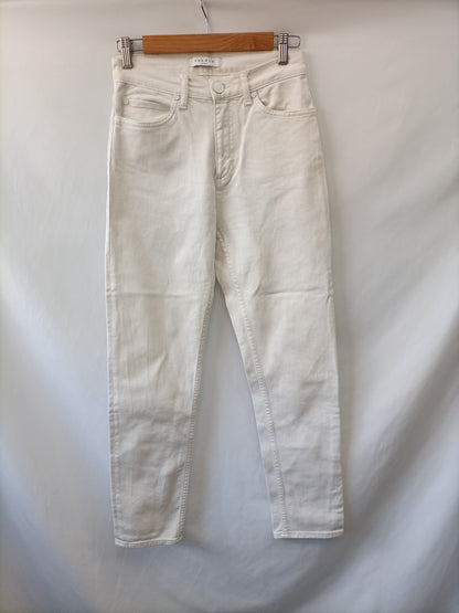 SANDRO. Pantalón denim blanco T.36