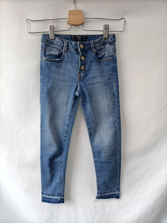 MANGO. Pantalón denim pitillo T.8 años